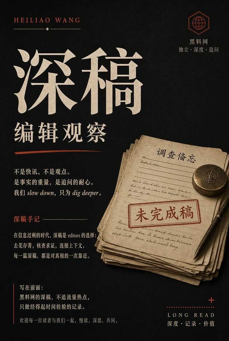 黑料网深稿编辑观察